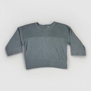 Cabi Womens Medium Rib Knit Boxy Sweater Zip Back Relaxed Fit Casual